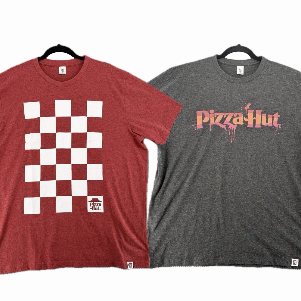 NWOT Bundle Pizza Hut Logo T Shirts Men's 2X Gray Drip